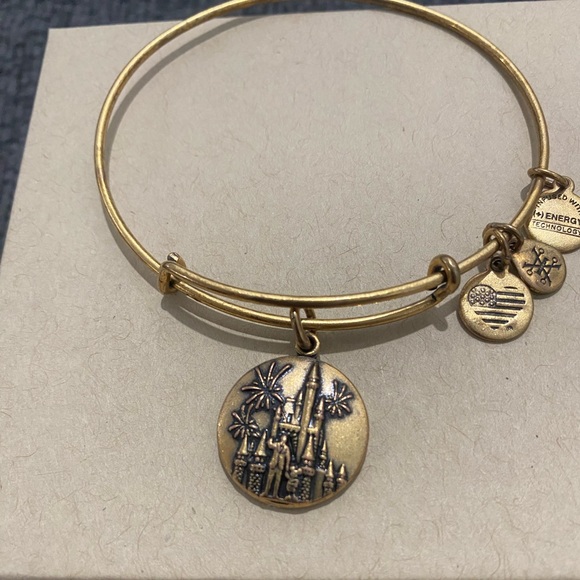 Disney Alex & Ani Bracelet - Cinderella Castle - Walt & Mickey Partners - Gold - Picture 2 of 4